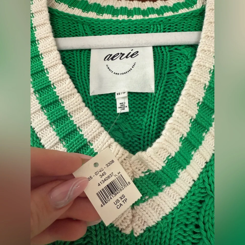 NWT Aerie Cable Knit Sweater ⛳️🎾 - Picture 4 of 5